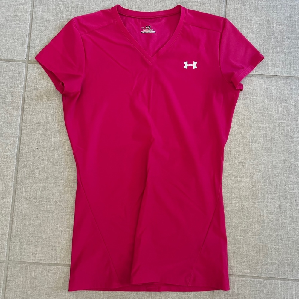 Under Armor heat gear compression tee, women's size large